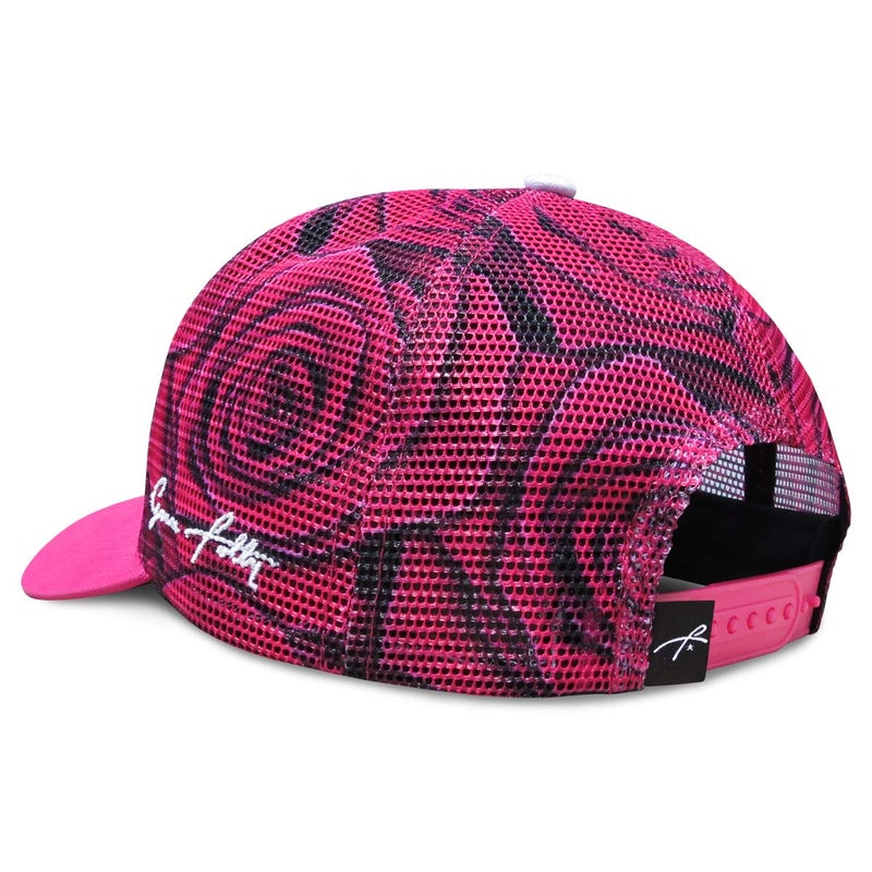 Grace Folly Trucker Hat for Men or Women- Many Cool Designs (Pink Rose) - Image 5